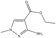 1-メチル-3-アミノ-1H-ピラゾール-4-カルボン酸エチル 化学構造式