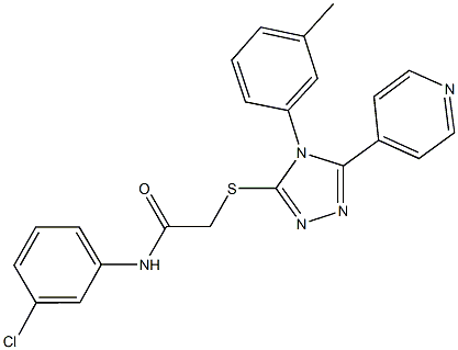 N-(3-chlorophenyl)-2-{[4-(3-methylphenyl)-5-(4-pyridinyl)-4H-1,2,4-triazol-3-yl]sulfanyl}acetamide Structure