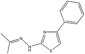 acetone (4-phenyl-1,3-thiazol-2-yl)hydrazone Structure