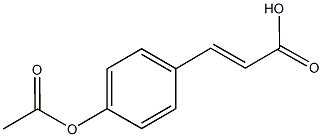 3-[4-(acetyloxy)phenyl]acrylic acid 结构式