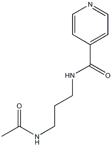 N-[3-(acetylamino)propyl]isonicotinamide Struktur