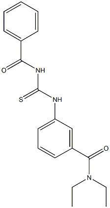 3-{[(benzoylamino)carbothioyl]amino}-N,N-diethylbenzamide 化学構造式
