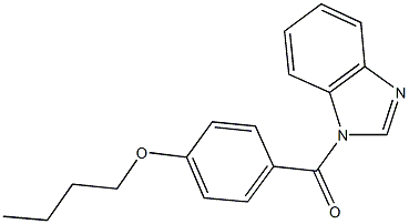 4-(1H-benzimidazol-1-ylcarbonyl)phenyl butyl ether Structure