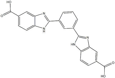 2-[3-(5-carboxy-1H-benzimidazol-2-yl)phenyl]-1H-benzimidazole-5-carboxylic acid Structure