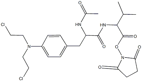 2-(acetylamino)-3-{4-[bis(2-chloroethyl)amino]phenyl}-N-(1-{[(2,5-dioxo-1-pyrrolidinyl)oxy]carbonyl}-2-methylpropyl)propanamide