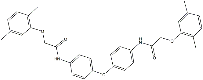 2-(2,5-dimethylphenoxy)-N-[4-(4-{[(2,5-dimethylphenoxy)acetyl]amino}phenoxy)phenyl]acetamide Structure