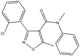 3-(2-chlorophenyl)-N,5-dimethyl-N-phenyl-4-isoxazolecarboxamide Structure