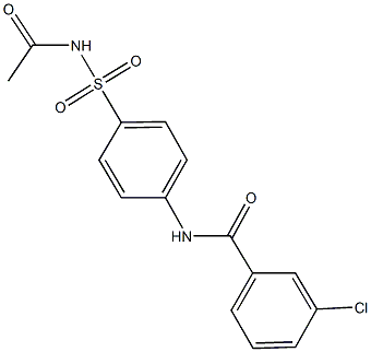 N-{4-[(acetylamino)sulfonyl]phenyl}-3-chlorobenzamide Struktur