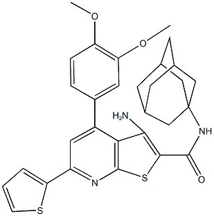 N-(1-adamantyl)-3-amino-4-(3,4-dimethoxyphenyl)-6-(2-thienyl)thieno[2,3-b]pyridine-2-carboxamide
