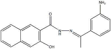 N'-[1-(3-aminophenyl)ethylidene]-3-hydroxy-2-naphthohydrazide 结构式