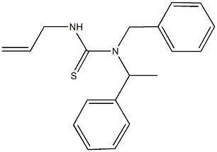 N'-allyl-N-benzyl-N-(1-phenylethyl)thiourea 结构式