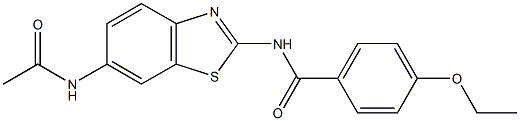 N-[6-(acetylamino)-1,3-benzothiazol-2-yl]-4-ethoxybenzamide Struktur