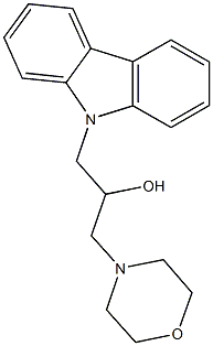 1-(9H-carbazol-9-yl)-3-(4-morpholinyl)-2-propanol Struktur