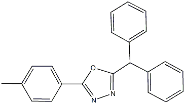 2-benzhydryl-5-(4-methylphenyl)-1,3,4-oxadiazole,,结构式