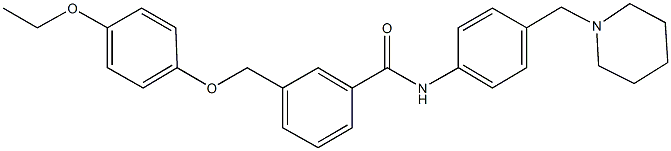 3-[(4-ethoxyphenoxy)methyl]-N-[4-(1-piperidinylmethyl)phenyl]benzamide Structure