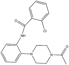 N-[2-(4-acetyl-1-piperazinyl)phenyl]-2-chlorobenzamide Struktur