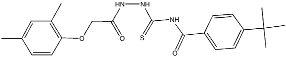 4-tert-butyl-N-({2-[(2,4-dimethylphenoxy)acetyl]hydrazino}carbothioyl)benzamide