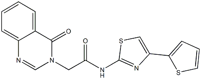 2-(4-oxo-3(4H)-quinazolinyl)-N-[4-(2-thienyl)-1,3-thiazol-2-yl]acetamide Structure