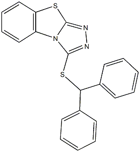 3-(benzhydrylsulfanyl)[1,2,4]triazolo[3,4-b][1,3]benzothiazole Struktur