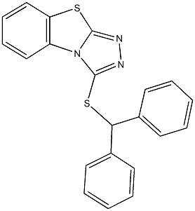3-(benzhydrylsulfanyl)[1,2,4]triazolo[3,4-b][1,3]benzothiazole 结构式