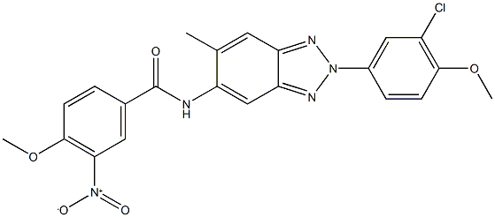  N-[2-(3-chloro-4-methoxyphenyl)-6-methyl-2H-1,2,3-benzotriazol-5-yl]-3-nitro-4-methoxybenzamide