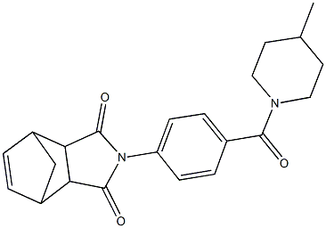 4-{4-[(4-methylpiperidin-1-yl)carbonyl]phenyl}-4-azatricyclo[5.2.1.0~2,6~]dec-8-ene-3,5-dione