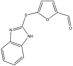 5-(1H-benzimidazol-2-ylsulfanyl)-2-furaldehyde 结构式