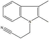 3-(2,3-dimethyl-1H-indol-1-yl)propanenitrile Struktur
