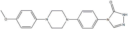 4-{4-[4-(4-methoxyphenyl)piperazin-1-yl]phenyl}-2,4-dihydro-3H-1,2,4-triazol-3-one Struktur