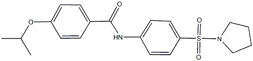 4-isopropoxy-N-[4-(1-pyrrolidinylsulfonyl)phenyl]benzamide Struktur