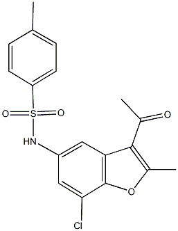 N-(3-acetyl-7-chloro-2-methyl-1-benzofuran-5-yl)-4-methylbenzenesulfonamide