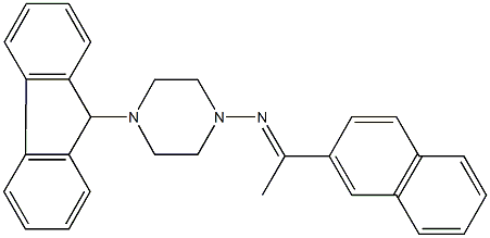  4-(9H-fluoren-9-yl)-N-[1-(2-naphthyl)ethylidene]-1-piperazinamine