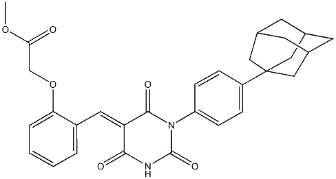  methyl {2-[(1-[4-(1-adamantyl)phenyl]-2,4,6-trioxotetrahydro-5(2H)-pyrimidinylidene)methyl]phenoxy}acetate