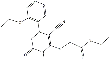 ethyl {[3-cyano-4-(2-ethoxyphenyl)-6-oxo-1,4,5,6-tetrahydro-2-pyridinyl]sulfanyl}acetate