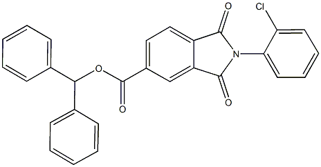 benzhydryl 2-(2-chlorophenyl)-1,3-dioxo-5-isoindolinecarboxylate Structure
