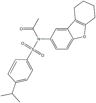 N-acetyl-4-isopropyl-N-(6,7,8,9-tetrahydrodibenzo[b,d]furan-2-yl)benzenesulfonamide Struktur