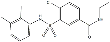 4-chloro-3-[(2,3-dimethylanilino)sulfonyl]-N-ethylbenzamide Struktur