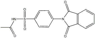 N-acetyl-4-(1,3-dioxo-1,3-dihydro-2H-isoindol-2-yl)benzenesulfonamide Struktur