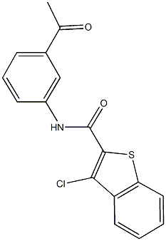 N-(3-acetylphenyl)-3-chloro-1-benzothiophene-2-carboxamide Struktur