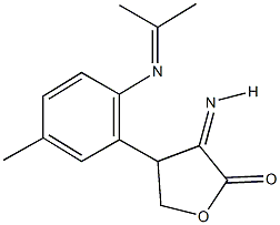 3-imino-4-{5-methyl-2-[(1-methylethylidene)amino]phenyl}dihydro-2(3H)-furanone Structure