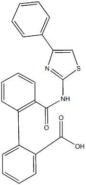 2'-{[(4-phenyl-1,3-thiazol-2-yl)amino]carbonyl}[1,1'-biphenyl]-2-carboxylic acid|