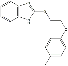 2-(1H-benzimidazol-2-ylsulfanyl)ethyl 4-methylphenyl ether,,结构式