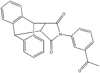 17-(3-acetylphenyl)-17-azapentacyclo[6.6.5.0~2,7~.0~9,14~.0~15,19~]nonadeca-2,4,6,9,11,13-hexaene-16,18-dione Struktur