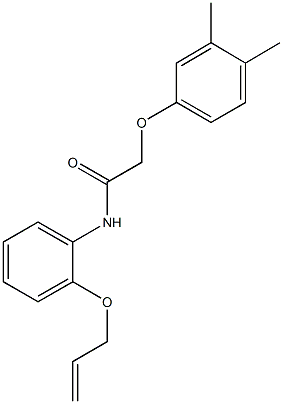 N-[2-(allyloxy)phenyl]-2-(3,4-dimethylphenoxy)acetamide 结构式