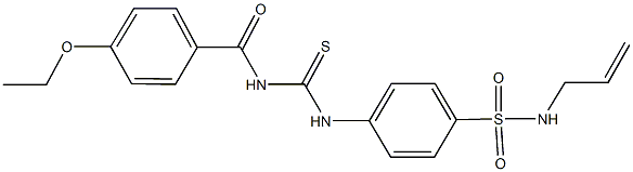 N-allyl-4-({[(4-ethoxybenzoyl)amino]carbothioyl}amino)benzenesulfonamide