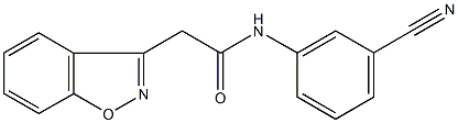 2-(1,2-benzisoxazol-3-yl)-N-(3-cyanophenyl)acetamide Struktur