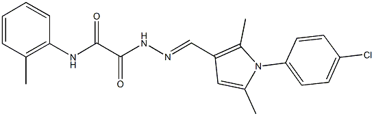 2-(2-{[1-(4-chlorophenyl)-2,5-dimethyl-1H-pyrrol-3-yl]methylene}hydrazino)-N-(2-methylphenyl)-2-oxoacetamide Struktur