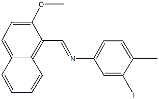 3-iodo-N-[(2-methoxy-1-naphthyl)methylene]-4-methylaniline