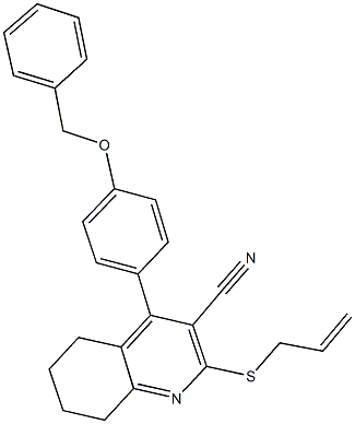 2-(allylsulfanyl)-4-[4-(benzyloxy)phenyl]-5,6,7,8-tetrahydro-3-quinolinecarbonitrile