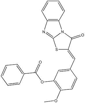 2-methoxy-5-[(3-oxo[1,3]thiazolo[3,2-a]benzimidazol-2(3H)-ylidene)methyl]phenyl benzoate